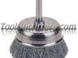 "
Firepower 1423-2108 FPW1423-2108 Wire Cup Brush, 2-1/2"" Diameter, Fine
Features and Benefits:
1/4" shank, .008" wire size, 4500 Max RPM
Small diameter cup brushes are designed for use in restricted or hard to reach areas
Excellent for carbon cleaning,