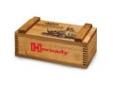 "
Hornady 9905 Wooden 405 Win Ammo Box
Holds 8 boxes of 405 Winchester ammo (not included). Features an illustration of Teddy Roosevelt on a hinged lid with a Hornady logo imprinted on the front.
Specifications:
Exterior Demensions: 15 1/4"" X 7 3/4"" X 6