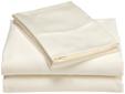 100-Percent cotton sateen, 300-thread count, 4-piece solid sheet set, fabric has a wrinkle resistant finishing treatment and is calendared & mercerized for long lasting comfort and quality, flat sheet and 2 pillow cases have a turnback hem treatment,