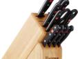 ï»¿ï»¿ï»¿
Wusthof Gourmet 12-Piece Knife Set with Block
More Pictures
Lowest Price
Click Here For Lastest Price !
Technical Detail :
12-piece set includes 2-1/2-inch parer, 3-inch parer, 4-1/2-inch utility, 8-inch bread knife, 8-inch cook's knife, 4 steak