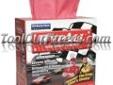 "
Kimberly Clark 75127 KIM75127 WYPALLÂ® Red Shop Towels - 80 count
Features and Benefits
80 large (9.1" x 16.8") Red Shop Towels
Extreme strength even in solvents
Extreme oil and grease absorbency
Portable Pop-UpÂ® Dispenser Box keeps the towels clean and
