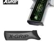 X-Grip 1911 Compact 1-Piece Magazine Adapter. The patented 1 piece XGRIP adapts the full-size 7 or 8 round metal floor plate magazine for use in the compact, incorporating the larger magazine into the compacts grip, and increasing the guns capacity to 7or