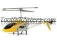 "
United Cutlery UCK1706 UNCUCK1706 Yellow Hornet Remote Control Helicopter
Features and Benefits:
3 Channel
Gyroscopic stabilizer
Dual rotor coaxial helicopter
Ultra-bright LED lights
Rechargeable 3.7 volt NIMH batteries
The 3 Channel Alloy Helicopter
