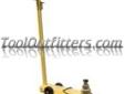 Esco Equipment 10771 ESC10771 Yellow Jackit 50 Ton 3 Stage Air/Hydraulic Jack
Features and Benefits:
3 Stqage Jack 50T/25T/10T
Power up / power down
Handle length: 57.5"
Easy to roll jack
Air over hydraulic for smooth heavy lifting
Extremely low minimum
